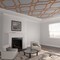 Ekena Millwork 63W x 94 12H x 38T Large Villarreal Decorative Fretwork Wood Ceiling Panels, Cherry CELW63X95X0375VILCH - alternate 1